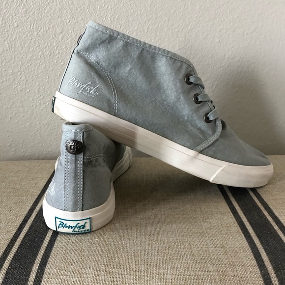 Blowfish Maggs steel grey washed canvas sneakers - Picture 3 of 3
